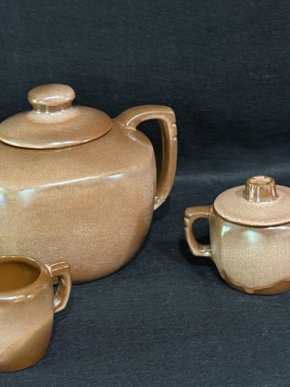 Frankoma Teapot Set, Sugar, Creamer